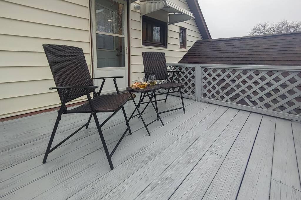 Historic W/Deck, King Bed & Air By Lake Michigan Manistee Kültér fotó